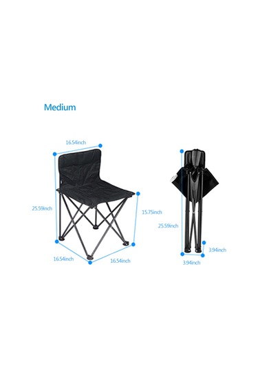 Xindoker Küçük Boy Siyah Dışarıda Kullanıma Uygun Katlanabilir Balıkçılık Sandalyesi - Yüksek Dayanıklı, Taşınabilir, Kaymazsız Piknik, Kamp, Barbekü Sandalyesi Çok Renkli