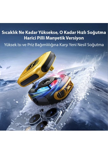 Bataryalı Yüksek Soğutma Telefon Soğutucu Fan Oyun Gaming Youtuber Yayıncılar Memo