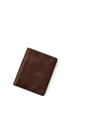 Dayton Hakiki Deri Kahve Plus Color Erkek Ince Tasarım Çok Bölmeli Rfid Korumalı Cüzdan Kahverengi