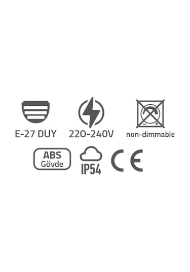 29 Cm E27 Duylu Mantar Aplik, Bahçe Duvar, Yol, Çim Aydınlatma Armatürü, Set Üstü Dekoratif Aplik Diğer