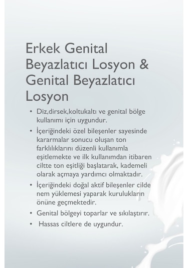 Genital Bölge Beyazlatıcı Krem & Erkek Genital Bölge Beyazlatıcı Krem 2'li Set