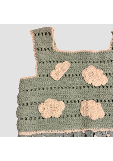 Uretti - Filiz 9248 - Kız Çocuk Örme Kafesli Robalı Bulut Desenli Elbise 3 Yaş - Mint Yeşili Yeşil Uretti - Filiz 9248 - Kız Çocuk Örme Kafesli Robalı Bulut Desenli Elbise 3 Yaş - Mint Yeşili Yeşil