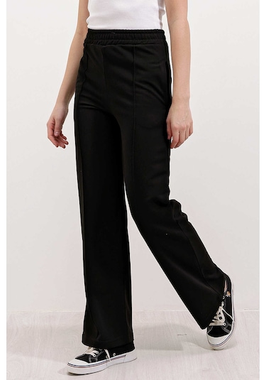 Gabria Ön Dikişli Eşofman Altı Siyah