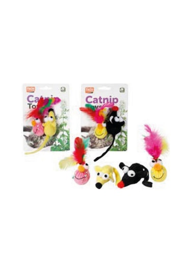 Karlıe Peluş Kedi Otlu Oyuncak Set 2li 6cm