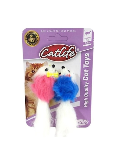 Catlife Kediler İçin Tüylü Fare Oyuncak 2'li