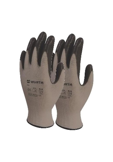 WÜRTH NITRIL ELDİVEN SİYAH-GRİ NO:9 L (1 ÇİFT) - 0528-00002