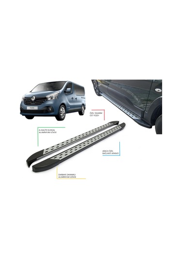 Renault Trafıc Kısa Şase Noktalı Yan Basamak 2014 2015 2016 2017 2018 2019 2020 2021 2022 2023 2024 2025 2026