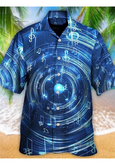 Snapbuy 3d Baskılı Sosis Desenli Hawaii Gömlek - Erkek Yaz Kısa Kollu Plaj Gömleğikadın Kahverengi