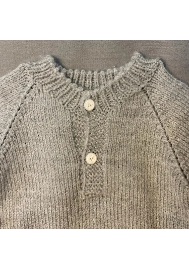 Uretti - Kadir 7704 - El Örgüsü Reglan Kol Erkek Çocuk Kazak - 2 Yaş Gri