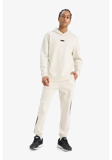 DeFactoFit Standart Fit Kapüşonlu Skuba Dalgıç Kumaş Sporcu Sweatshirt D7364AX25SPBG721