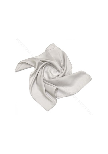 Açık Gri Renk, Fular 11, 57cmx57cm Açık Gri