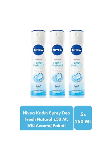 Nivea Fresh Natural Kadın Deodorant 150 ML x 3
