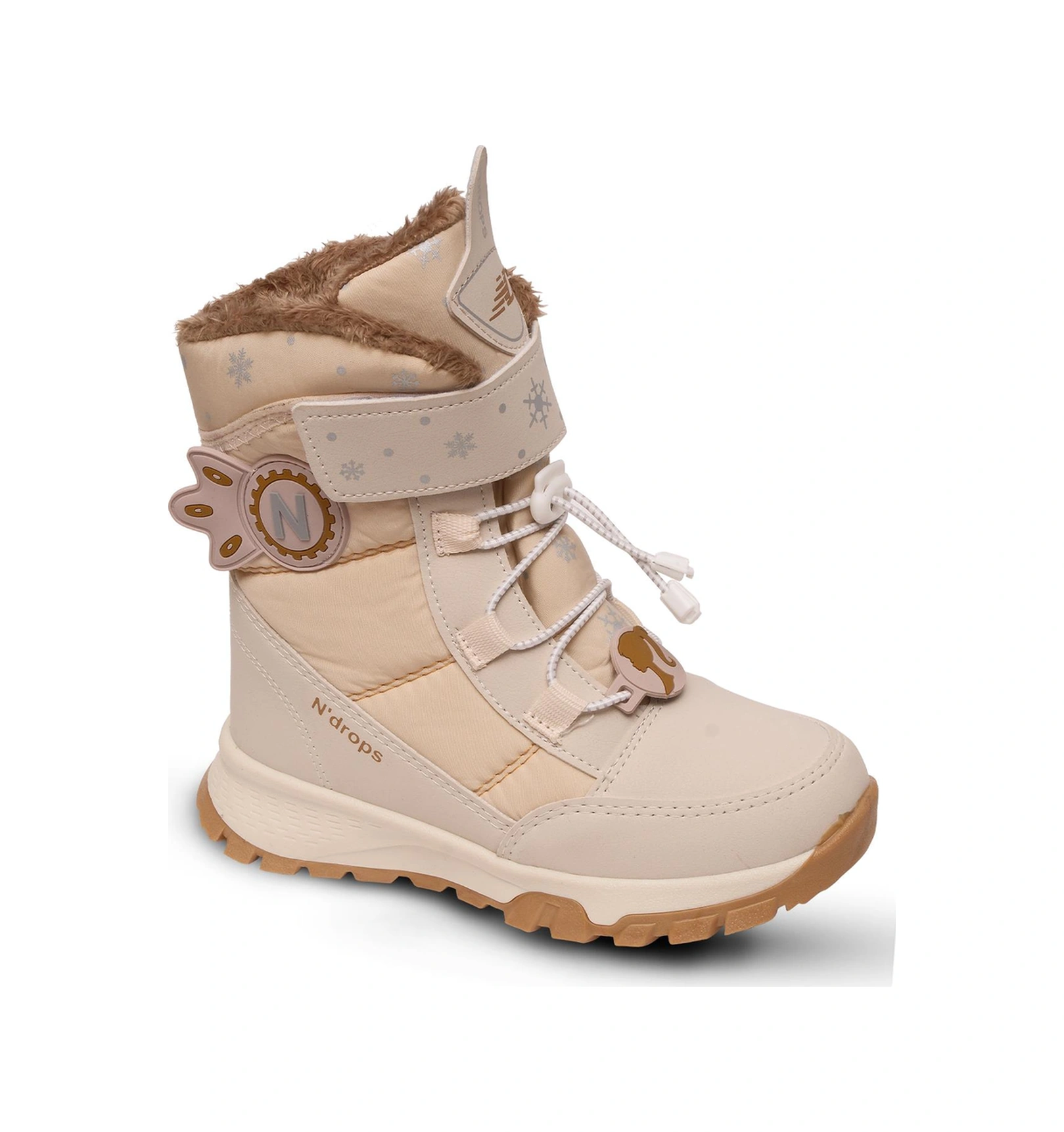 Kaptan Junior Kız Çocuk Kürklü Kar Cırtlı Bot Pndrk 650 Krem