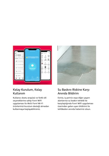 Fonri Wi-fi Akıllı Su Baskın Sensörü Su Basma Sensörü Wf3-al1-0303-01