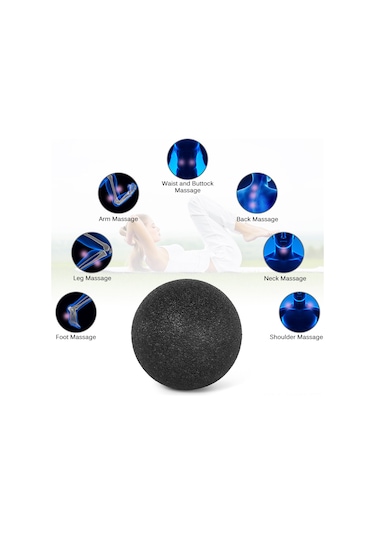 Kosona Epp Materyal Gövde Masaj Topu - Siyah 10cm, Günlük Egzersiz Ve Kas Geliştirme İçin Pratik Antreman Aracı Diğer