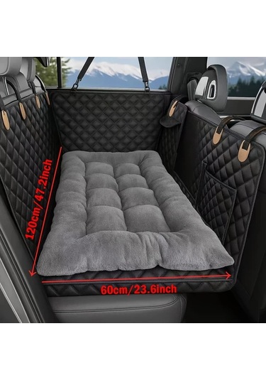 Willowhaven Gri Oto Koltuk Köpek Minderi Kalın Yumuşak Tüm Araçlar Ve Irklar İçin Kolay Temizlenir