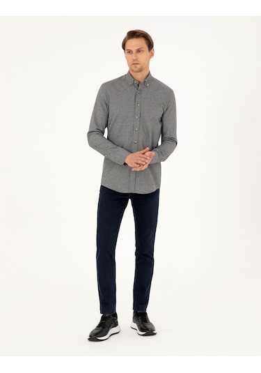 Pierre Cardin Erkek Gri Gömlek Desenli 50293756-vr024 Gri