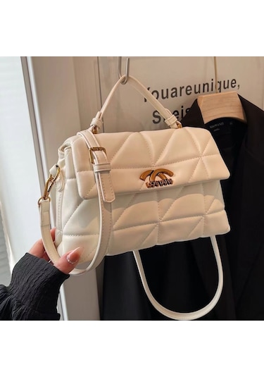 Jzcat Kadın Üst Düzey Çok Yönlü Günlük Sokak Postacı Çantası - Beyaz