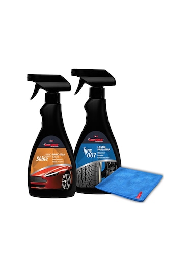 Carwax 2'li Set Nano Islak Cila & Lastik Parlatıcı