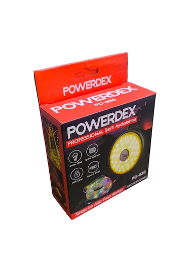 Powerdex 10mt Şarjlı Telli Peri Ledli 8 Animasyonlu Günışığı Ve Rgb Renk Makaralı Süsleme Ledi