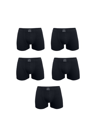 Malabadi Erkek Siyah 5 Li Pamuk Elastan Boxer 5m074 Siyah