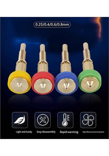 Gatherco E3d Revo Entegre Pirinç Nozul Boğazı Dıy Kiti İçin 3d Baskı Sıcak Uçlu Ekstruder Ekstruder Kafası