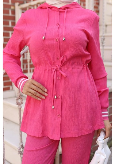 Ribana Detaylı Takım Fuşya Fuşya