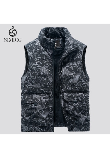 Kalınlaştırılmış İş Kıyafeti Çok Cepli Erkek Yeleği Açık Gri