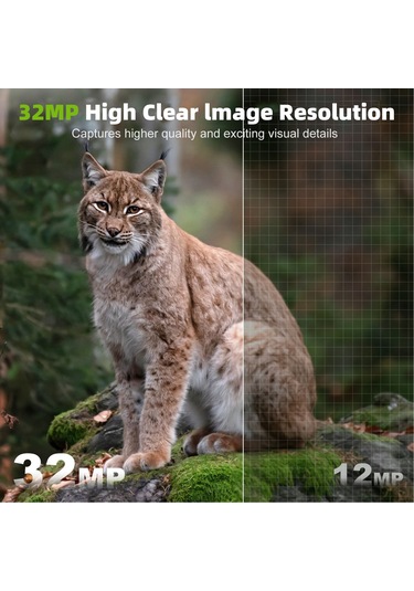 Geeksen Kamerası Avcılık Ve İz Sürme Kamerası 32mp Yüksek Netlikli Kızılötesi Ip66 Su Geçirmez Wi