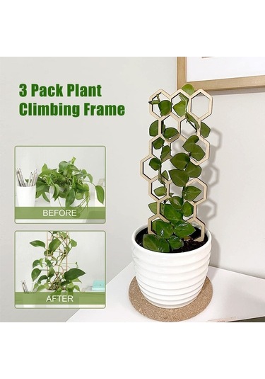 Ulzyvf Bitki Çerçevesi - Tırmanma & Sarkma İçin Ahşap 30cm Bahçe Destek