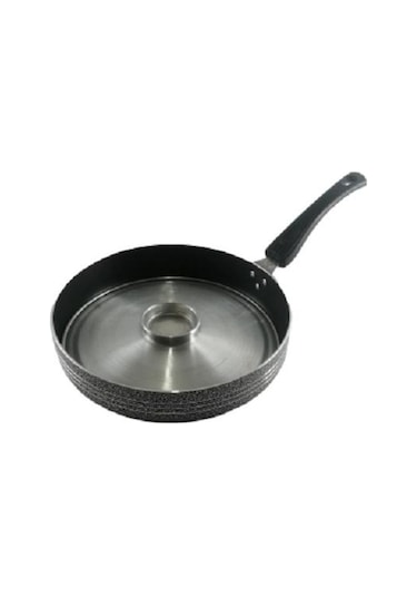 Dum Tv 26 Çift Katlı Teflon Özel Giresun Kızartma Tavası 26 Numara Siyah