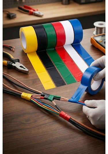 Yüksek Yalıtımlı Renkli Kalın Elektrik Bandı 1 Adet