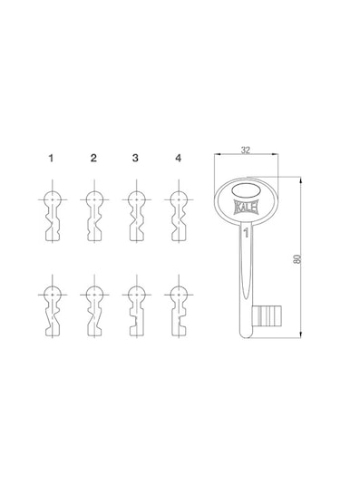 Kale Oda Kapı Anahtarı Numaralı 7 No