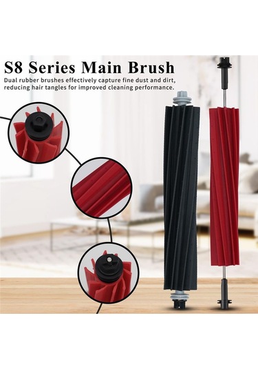 Snoweagle Roborock S8 Pro Ultra/s8+/s8 İçin 14 Adet Yıkanabilir Filtreli Yan Fırça