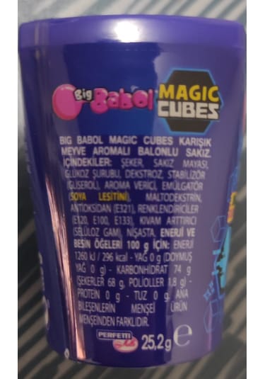 Big Babol Magic Cubes Karışık Meyveli Sakız 15 x 25.2 G