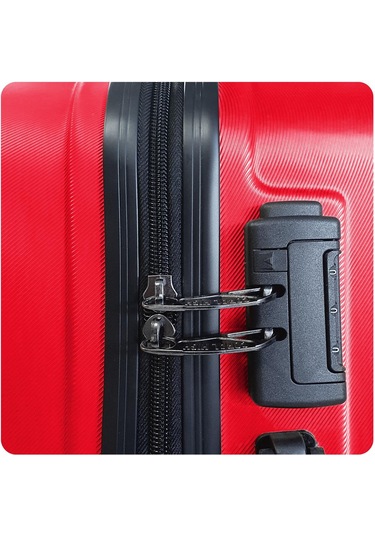 Coral High Abs Kırmızı Büyük Boy Valiz 16448 Kırmızı