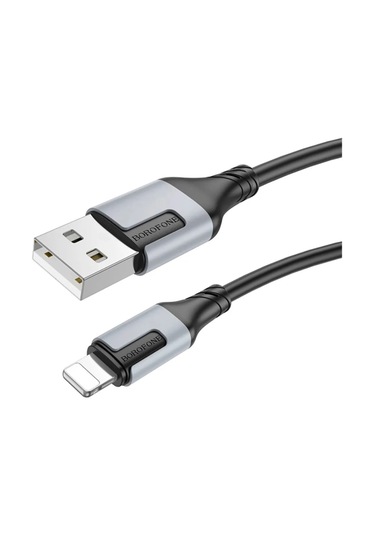 Borofone 2.4a Şarj, Data Kablosu Usb To Lightning - Bx101 Siyah