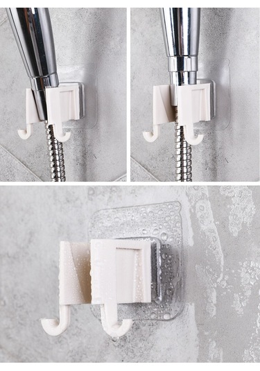 Banyo Dekoru İçin Yapışkanlı Çift Askılı Lif Tutucu 2 Kademe Duş Başlığı Diğer