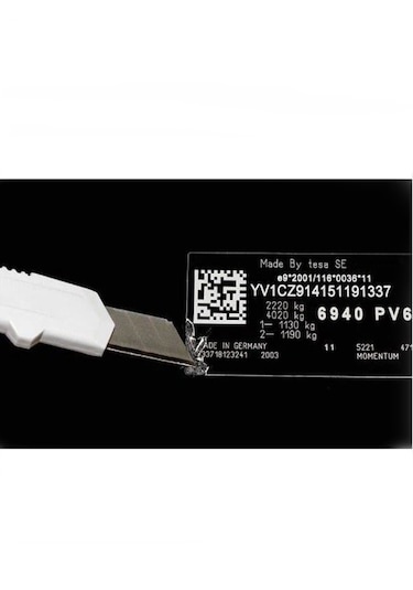 Tesa 6930 Lazer Etiket Bandı Siyah 5mt Tesa Etiket Bant Mat Siyah