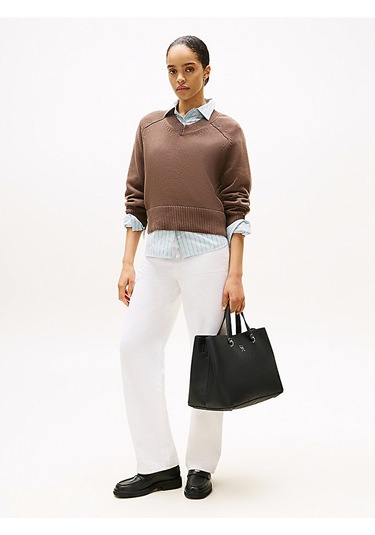 Tommy Hilfiger Kadın El Ve Çapraz Çanta Aw0aw15177bds Siyah