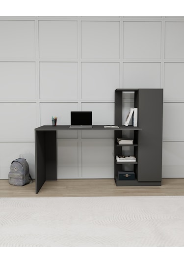 Arnetti Yağız Dolaplı Çalışma Masası Antrasit