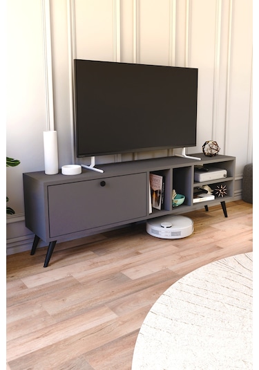 Buka Tv Sehpası, Tv Standı, Televizyon Ünitesi Antrasit