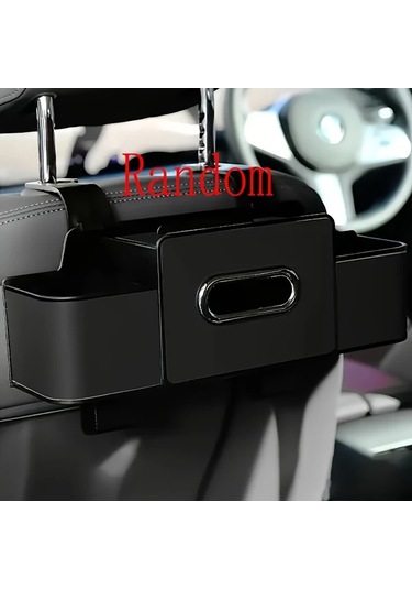 Chuangyinshop Black Araba Koltuğu Arkası Organizer Peçetelik Ve Ayarlanabilir Kancalar Çift Katlı Tasarım Uzun Yolculuklar İçin