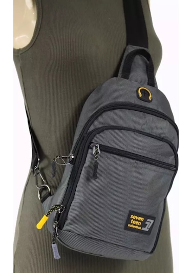 Ogdo - Göğüs, Sırt Çantası - Body Bag - 4980 Gri