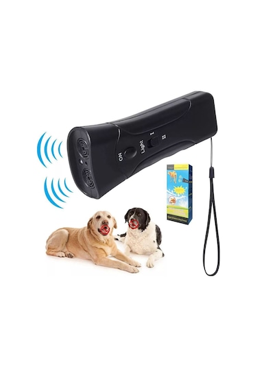 Hallow Ultrasonik Çift Kafa Havlama Önleyici Köpek Eğitim Siyah