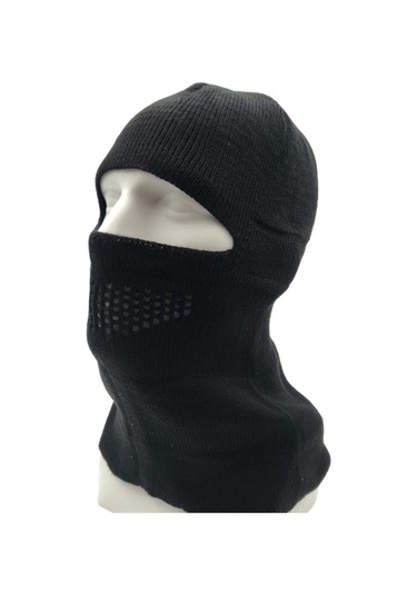 Siyah Kışlık Şapka Bere Olabilen Tactical Modüler Kar Maskesi