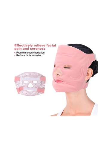 Serinletici Yeniden Kullanılabilir Jel Yüz Maskesi - Sıcak Ve Soğuk Terapi İçin Buzumuz 5283