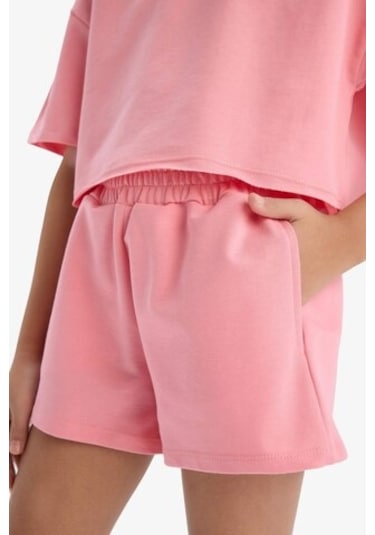 DeFacto Kız Çocuk 2'li Takım Baskılı Kısa Kollu Tişört Şort E0730A825SMPN323 Pembe DeFacto Kız Çocuk 2'li Takım Baskılı Kısa Kollu Tişört Şort E0730A825SMPN323 Pembe