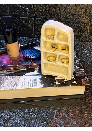 Modern Organik Form Mini Kitaplık Masaüstü Dekoratif Raf