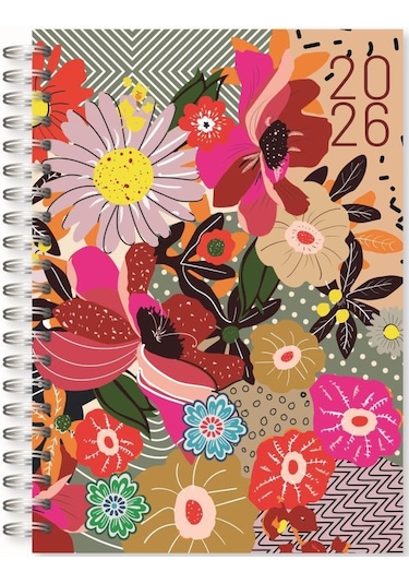 Lizy 2026 Spiralli 17x24 Cm Günlük Ajanda Model-2 Turuncu